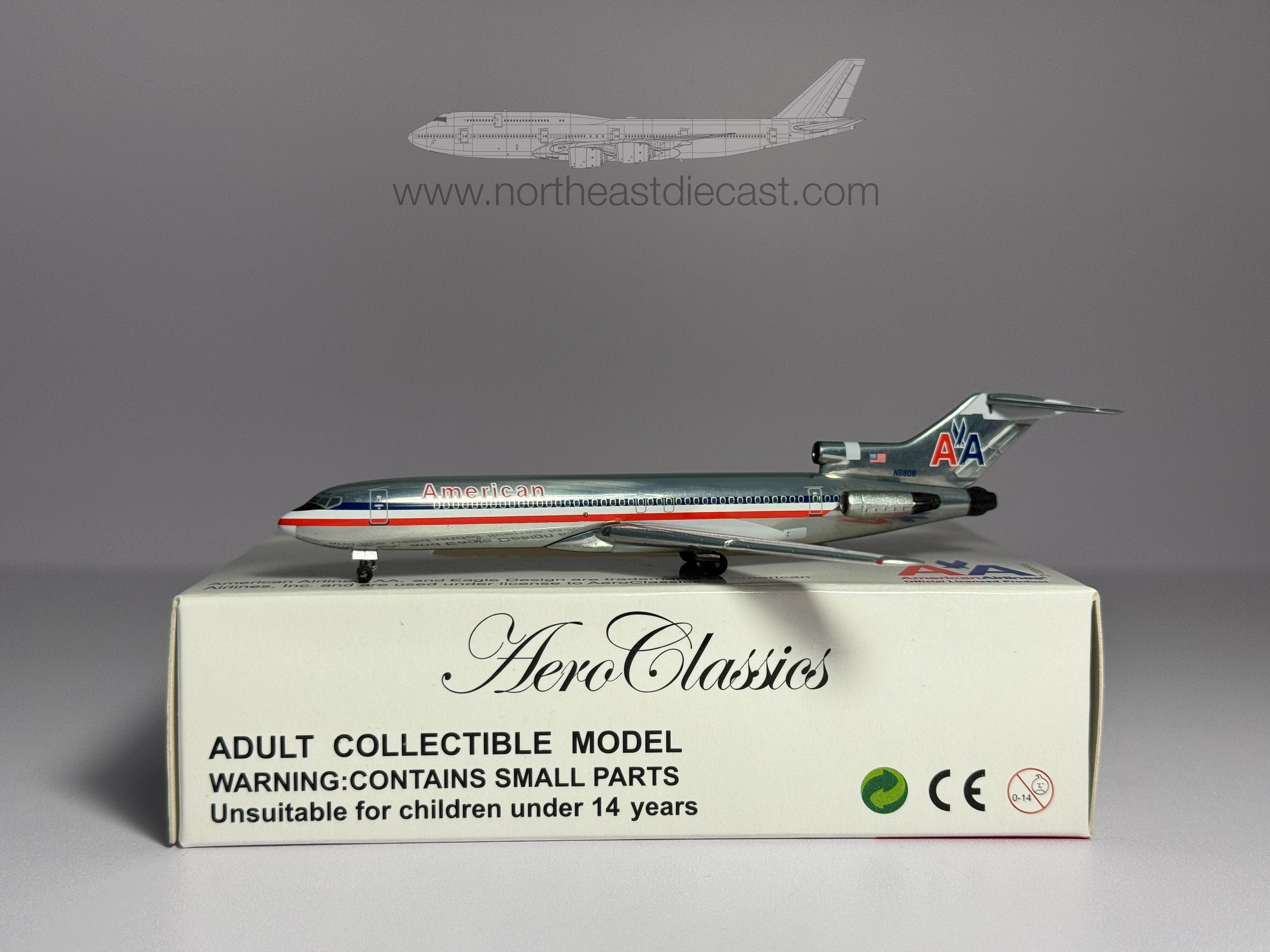 American Airlines Boeing 727-200 1:400 Aeroclassics N6808 (ACN6808)