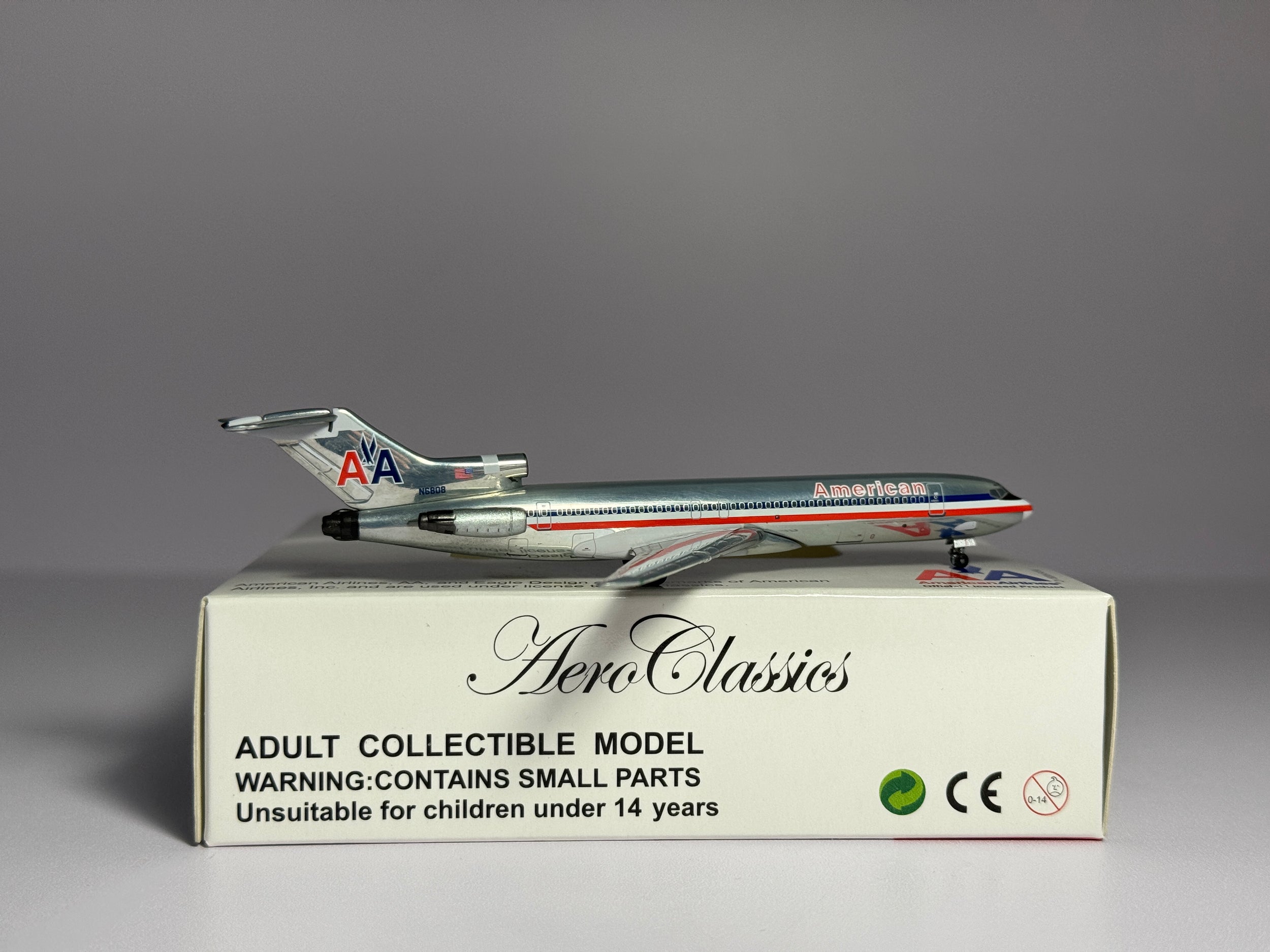 Aeroclassics 1:400 American Airlines Boeing 727-200 N6808 polished ACN6808