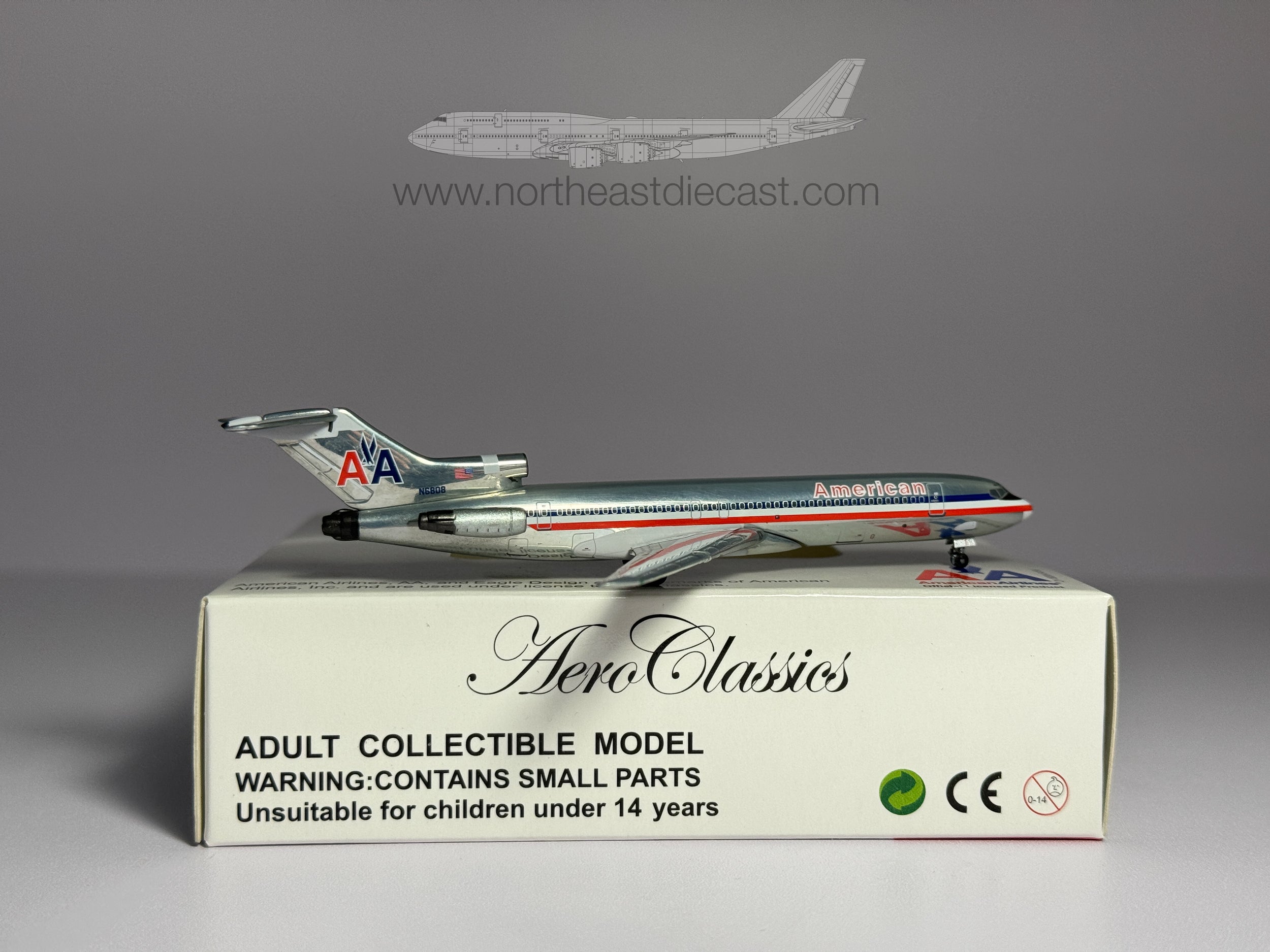 American Airlines Boeing 727-200 1:400 Aeroclassics N6808 (ACN6808)