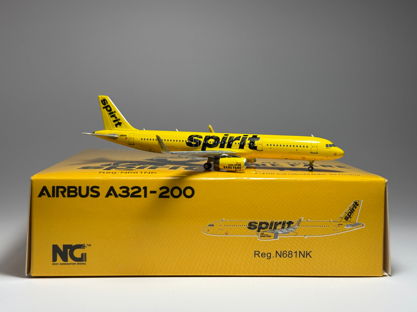 NG Models 1:400 Spirit Airlines Airbus A321 N681NK NG13016