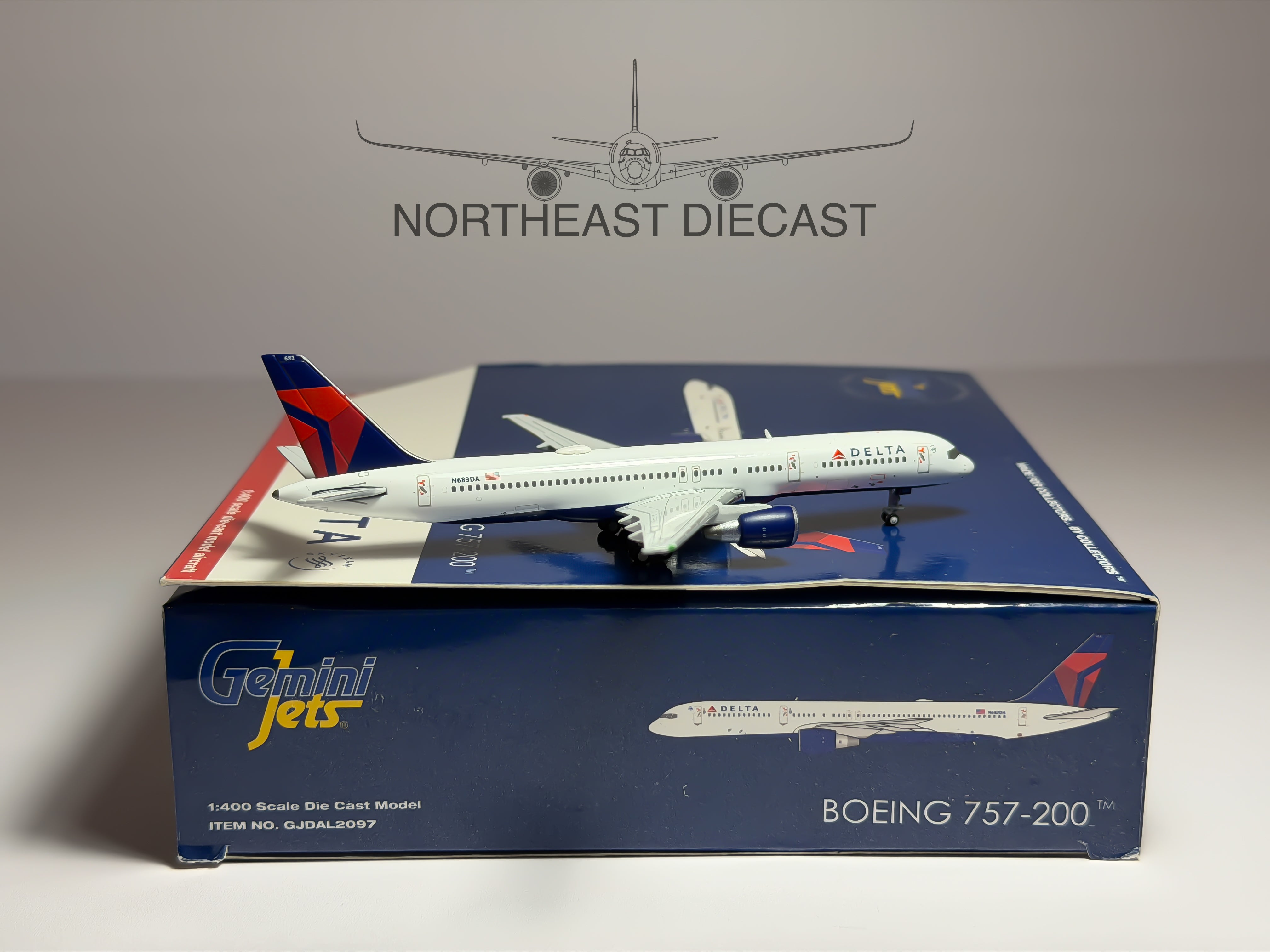 Delta Air Lines Boeing 757-200 1:400 Gemini Jets N683DA (GJDAL2097)