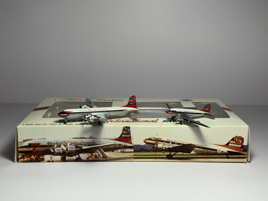 Aeroclassics 1:400 Braniff International Douglas DC-6B + DC-3 N6889 & N28362 El Dorado ACBNF156