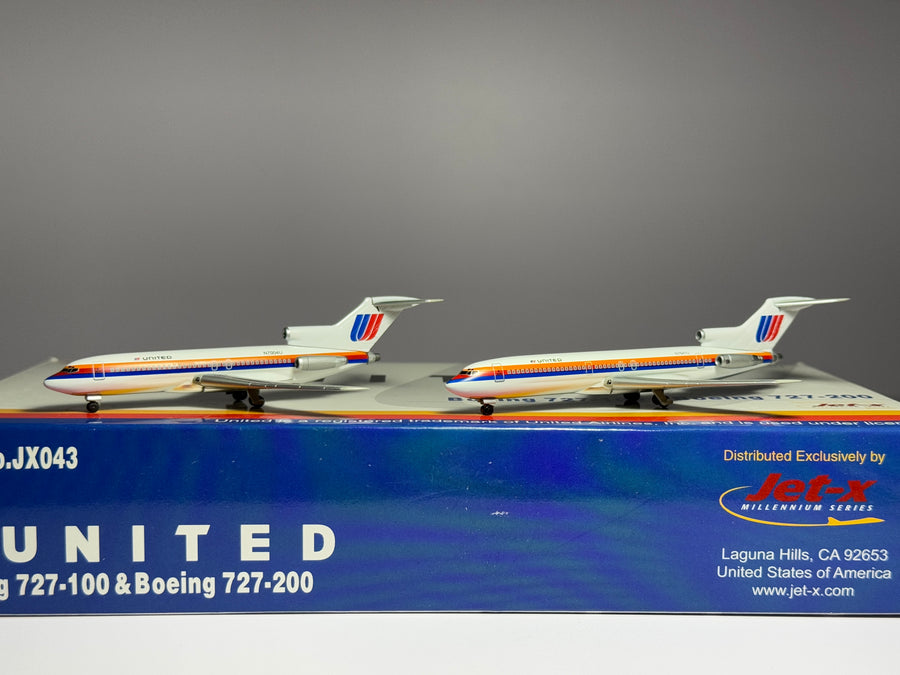 Jet-X 1:400 United Airlines Boeing 727-100/727-200 N7004U/N7641U Saul Bass JX043