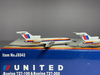 Jet-X 1:400 United Airlines Boeing 727-100/727-200 N7004U/N7641U Saul Bass JX043