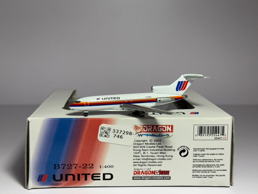 Dragon Wings 1:400 United Airlines Boeing 727-100 N7008U Saul Bass 55447