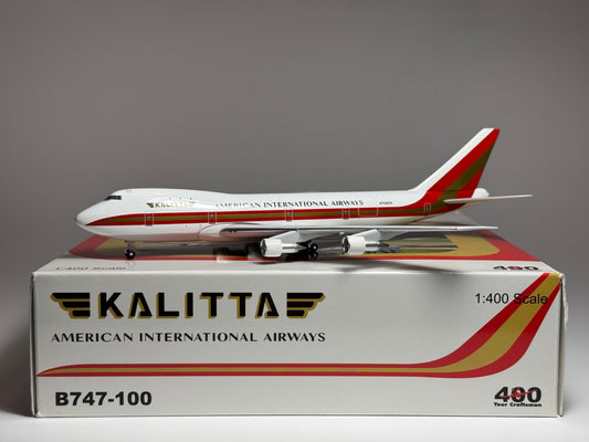 Aeroclassics 1:400 American International Boeing 747-100F N702CK Kalitta Hybrid BB4-2003-13B