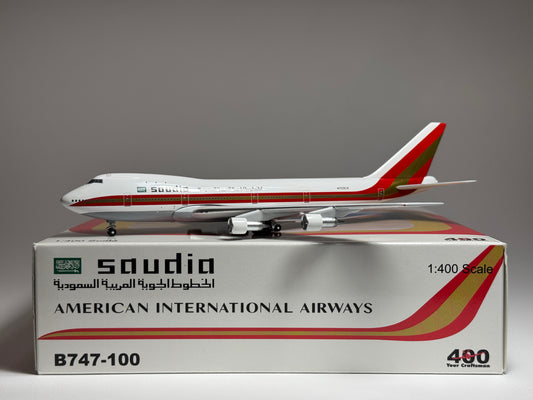 Aeroclassics 1:400 Saudia Boeing 747-100F N703CK Kalitta Hybrid BB4-2003-13C