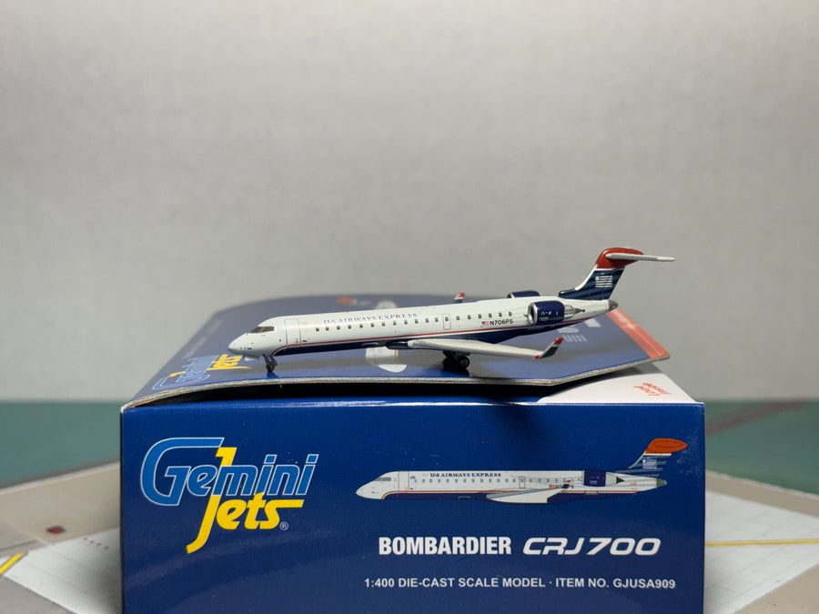Gemini Jets 1:400 U.S Airways Express Bombardier CRJ700 N706PS PSA GJUSA909