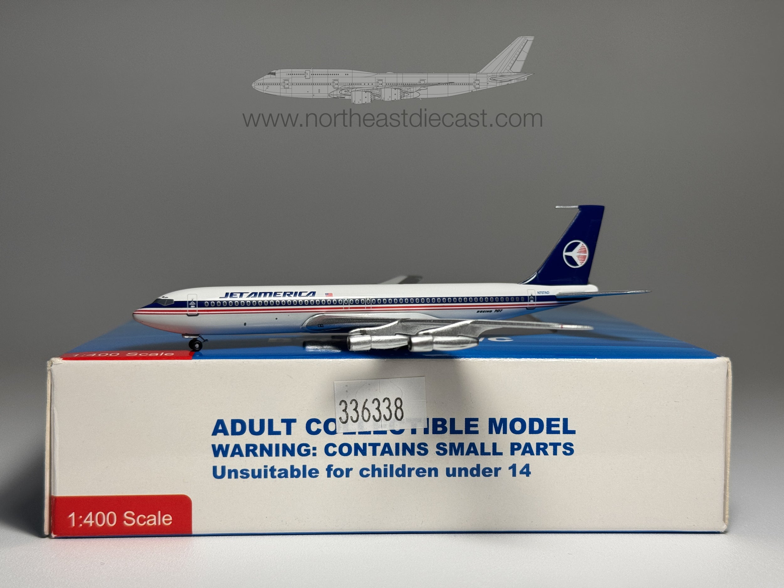 Jet America Boeing 707-320 1:400 Aeroclassics N707AD (ACN707AD)