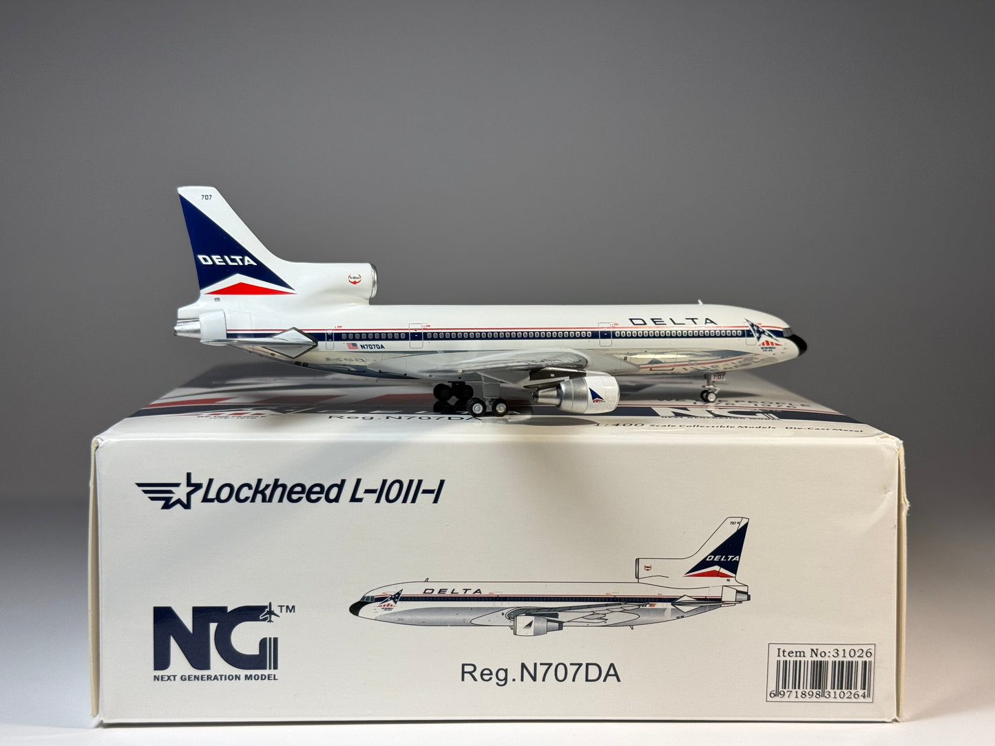 NG Models 1:400 Delta Air Lines Lockheed L-1011 N707DA Widget 31026