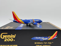 Gemini Jets 1:200 Southwest Boeing 737-700 N708SW New Livery G2SWA523