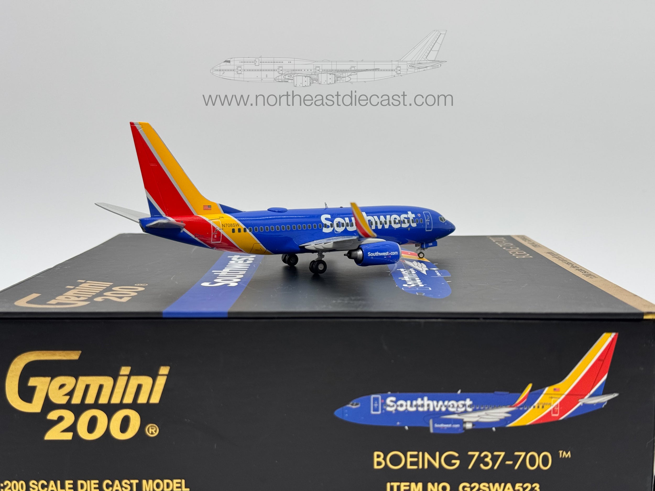 Southwest Airlines Boeing 737-700 1:200 Gemini Jets N708SW (G2SWA523)