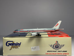 Gemini Jets 1:400 TWA Boeing 757-200 N708TW AA polished hybrid GJTWA233