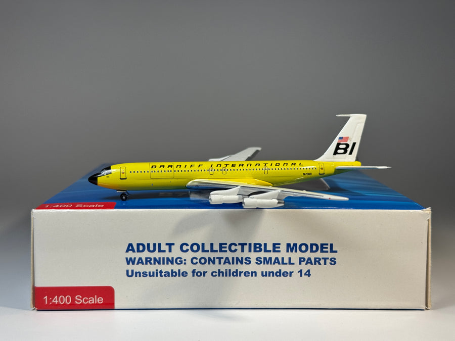 Aeroclassics 1:400 Braniff Boeing 707-320 N7096 Lemon Jellybean ACN7096