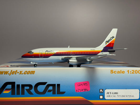 Jet-X 1:200 Air Cal Boeing 737-200 N725AL 1980s scheme JXL081A