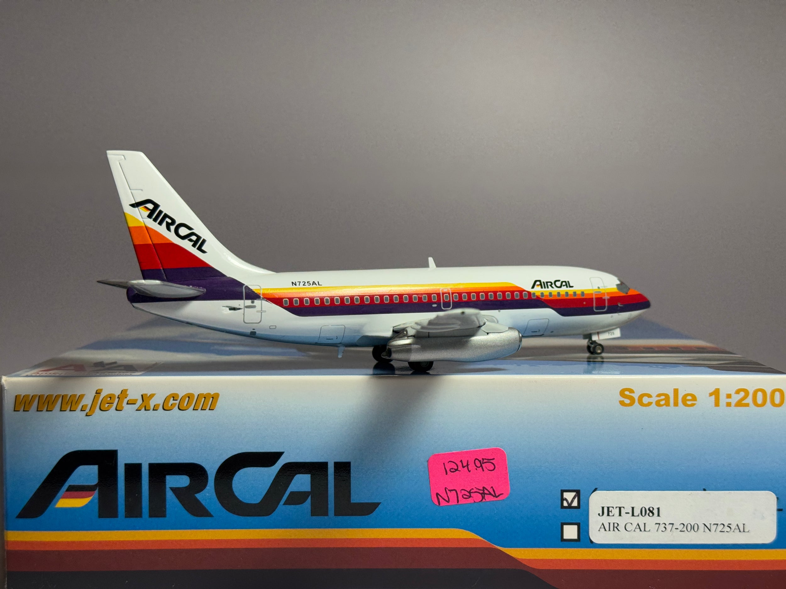 Jet-X 1:200 Air Cal Boeing 737-200 N725AL 1980s scheme JXL081A
