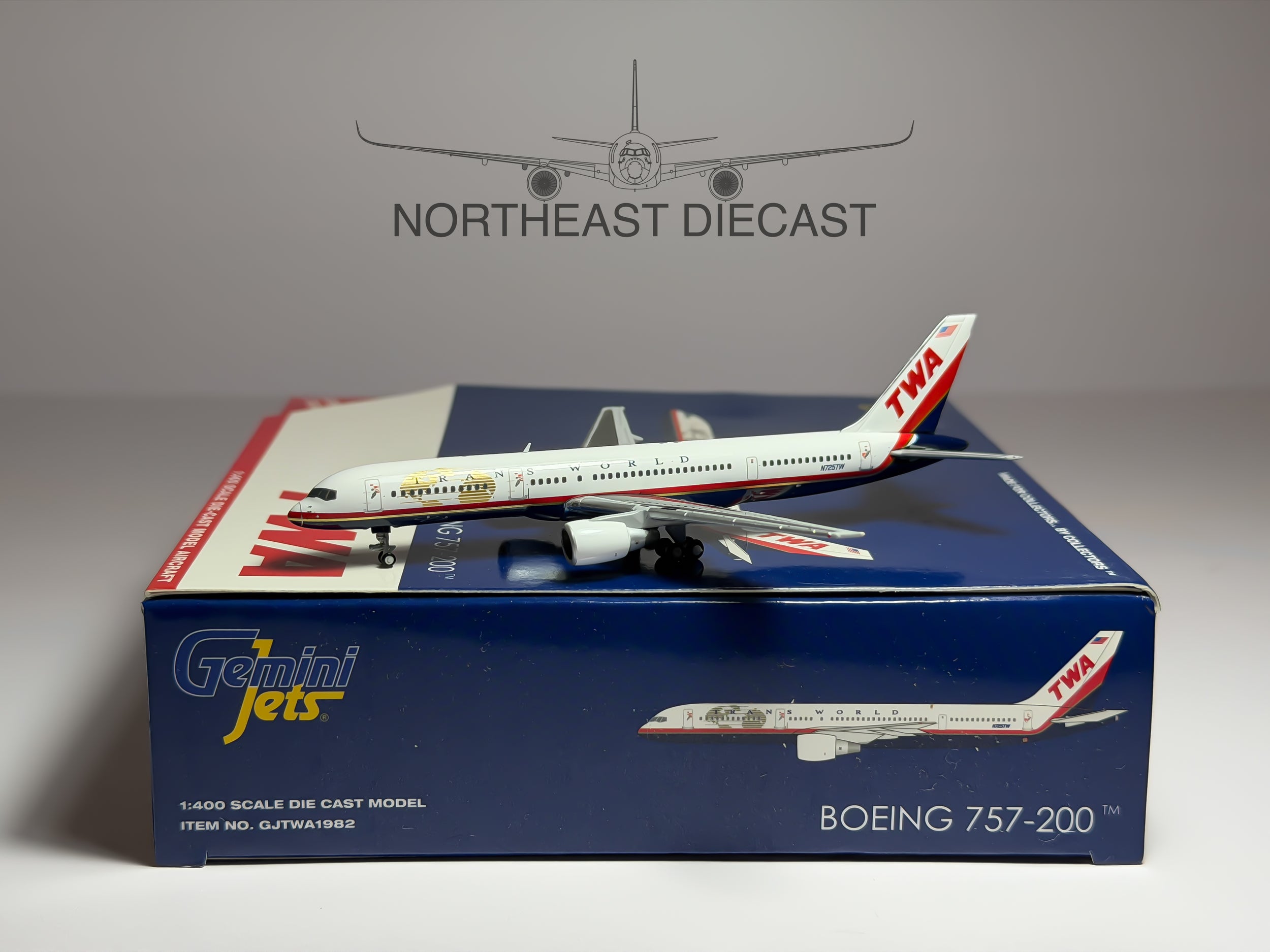 Trans World Airlines (TWA) Boeing 757-200 1:400 Gemini Jets N725TW (GJTWA1982)