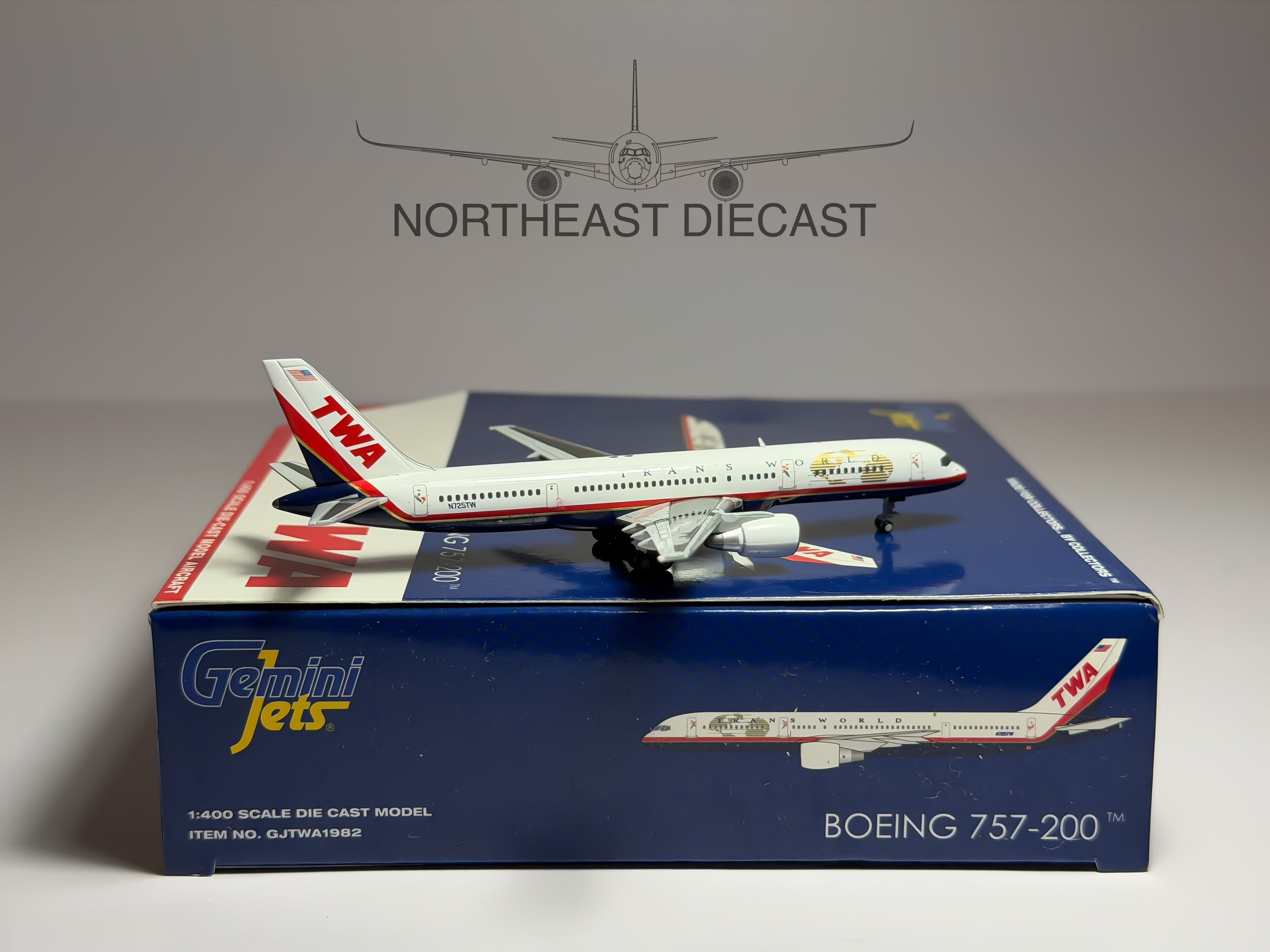 Trans World Airlines (TWA) Boeing 757-200 1:400 Gemini Jets N725TW (GJTWA1982)