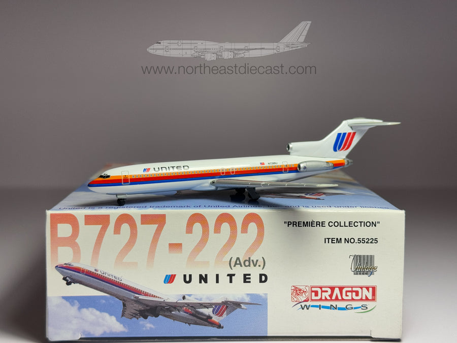 United Airlines Boeing 727-200 1:400 Dragon Wings N7295U (55225)