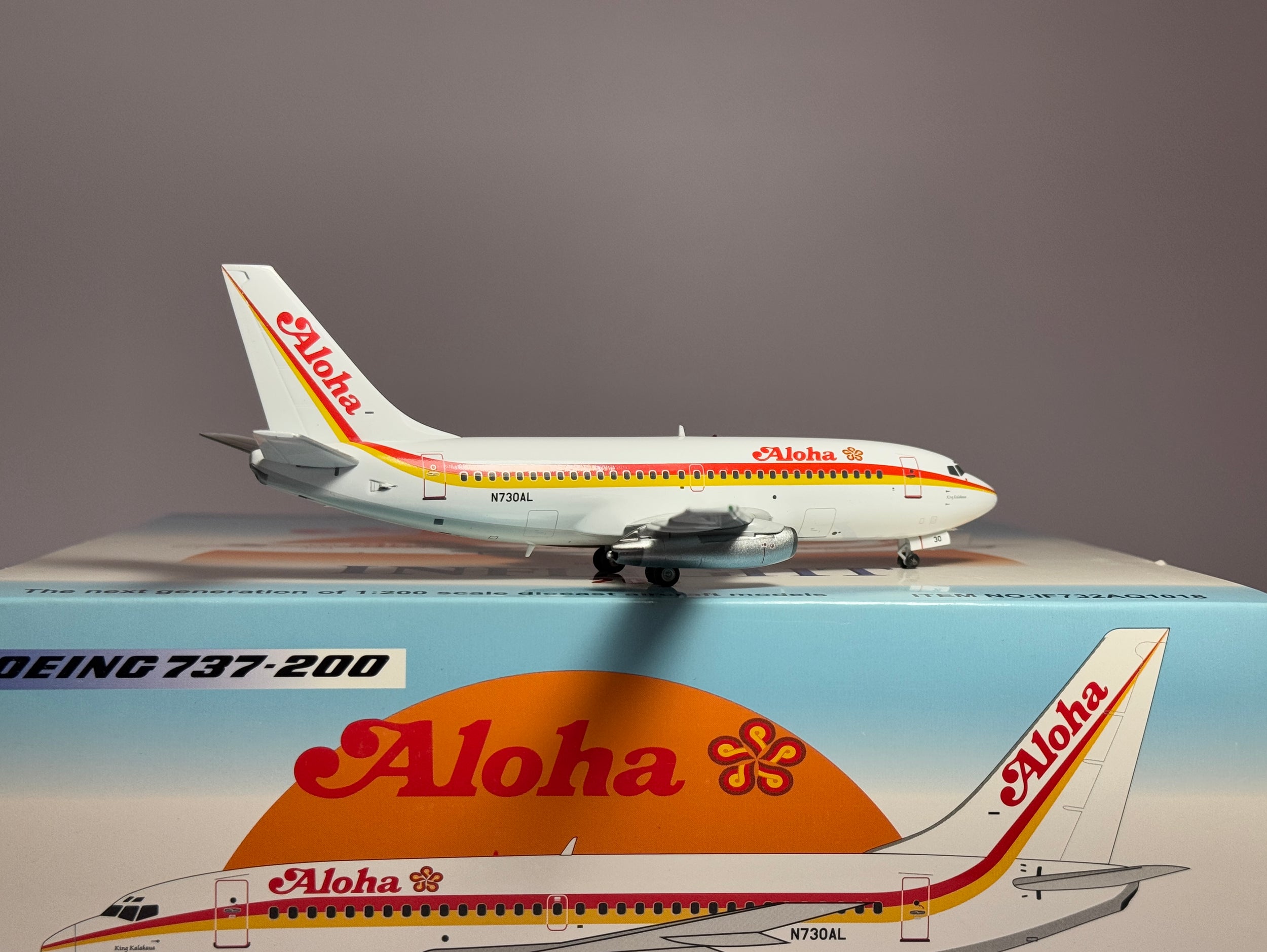 Inflight200 Aloha Airlines Boeing 737-200 N730AL 1980s colors IF732AQ1018