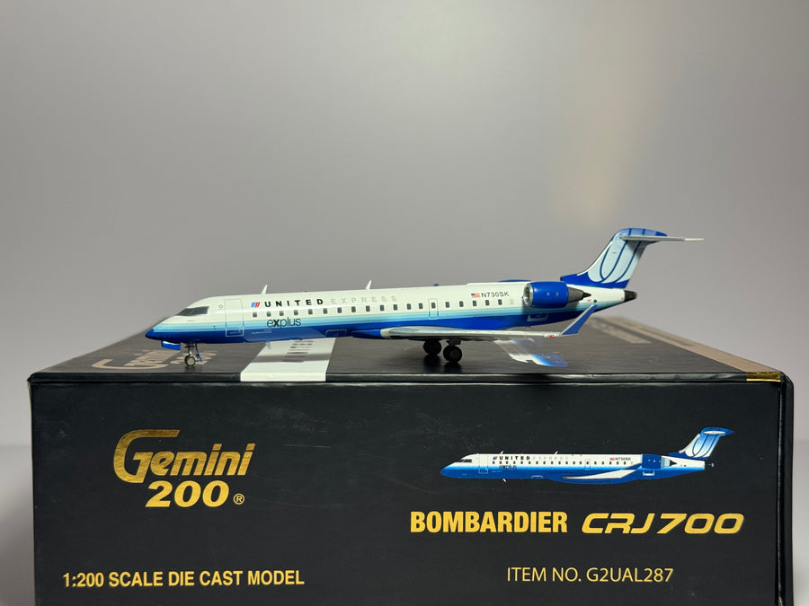 Gemini Jets 1:200 United Express Bombardier CRJ700 N730SK Tulip G2UAL287
