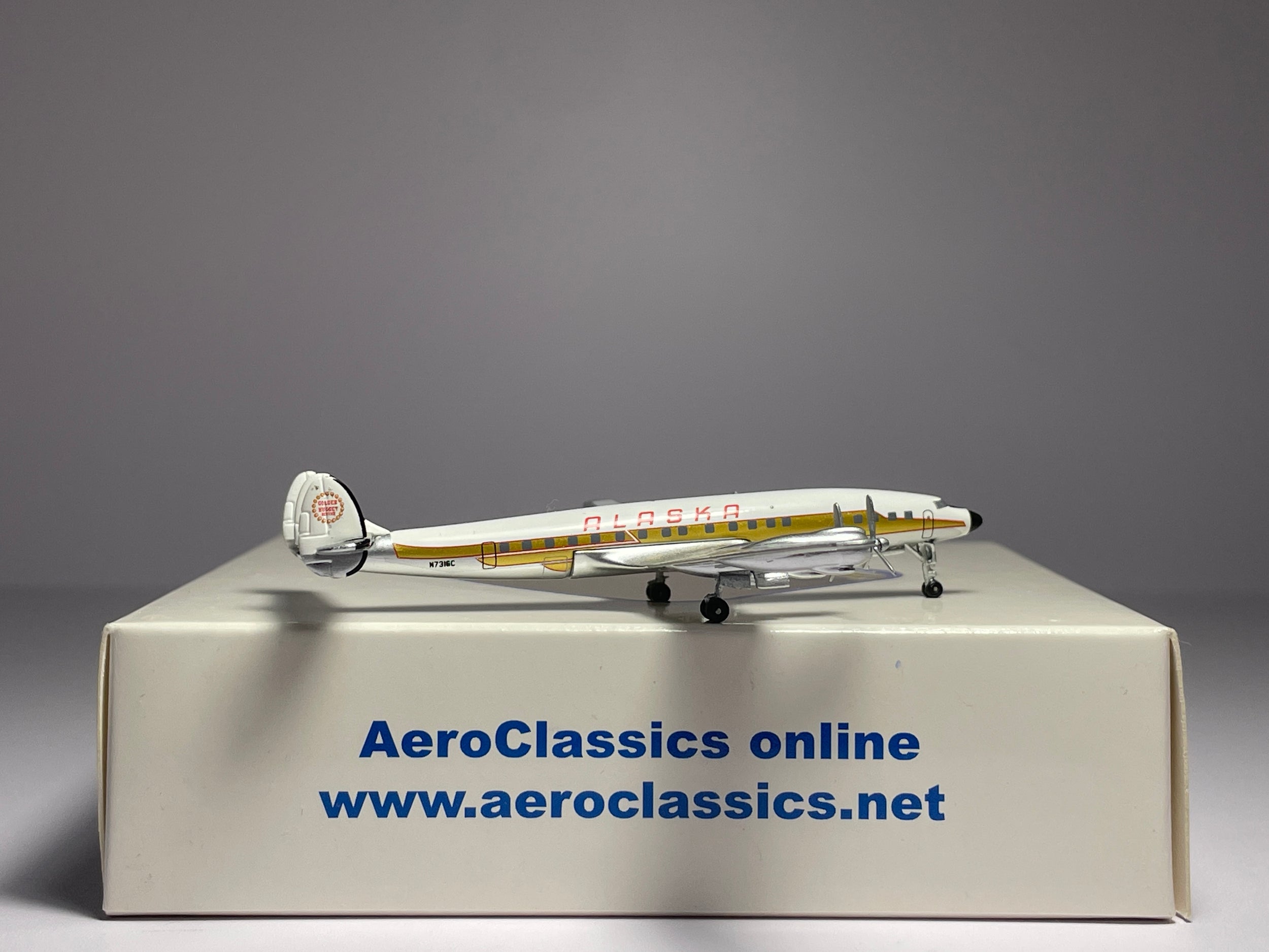 Aeroclassics 1:400 Alaska Airlines Lockheed L-1649 N7316C Golden Nugget ACN7316C