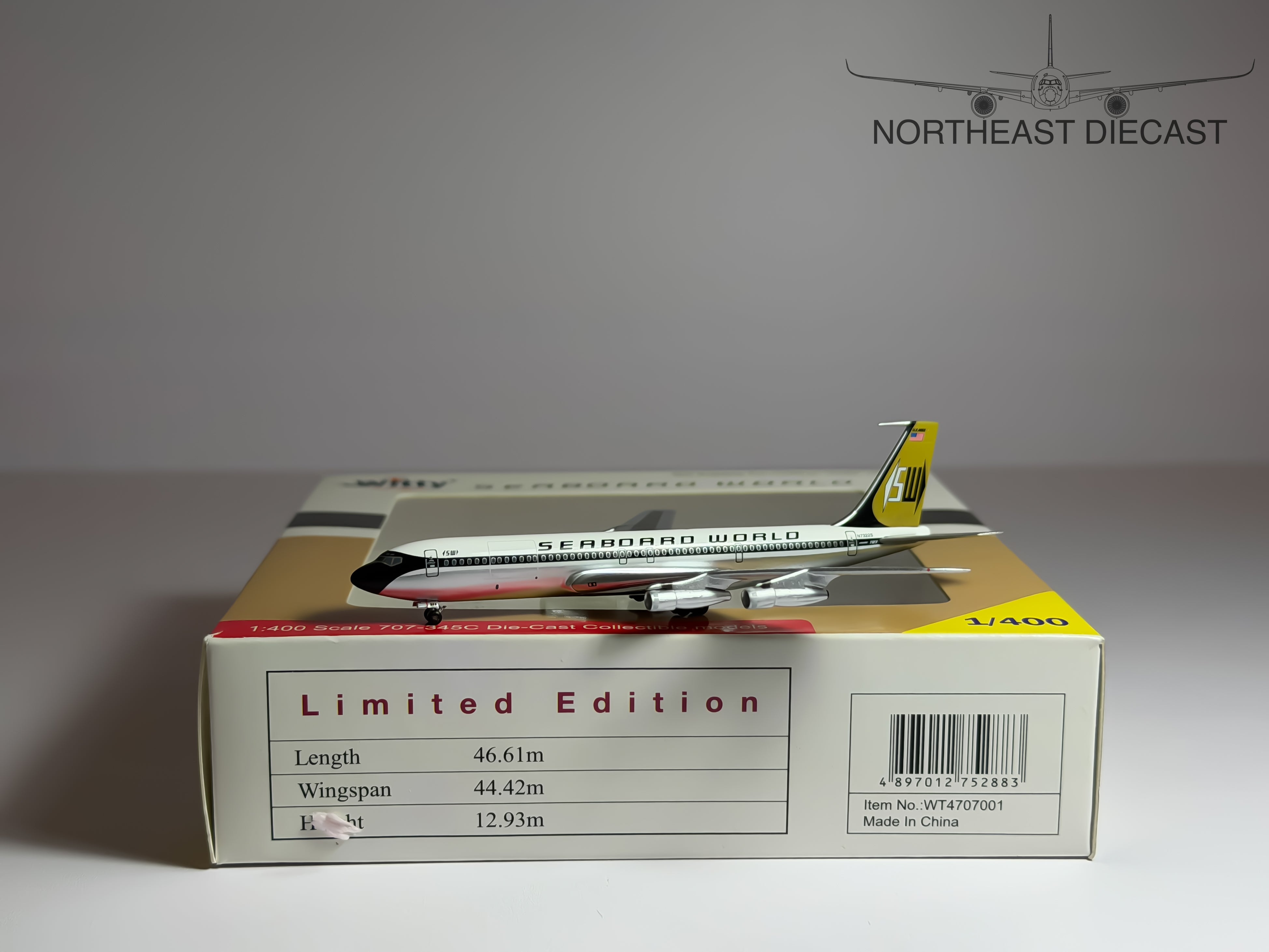 Seaboard World Boeing 707-320C 1:400 Witty Wings N7322S (WTW-4-707-001)