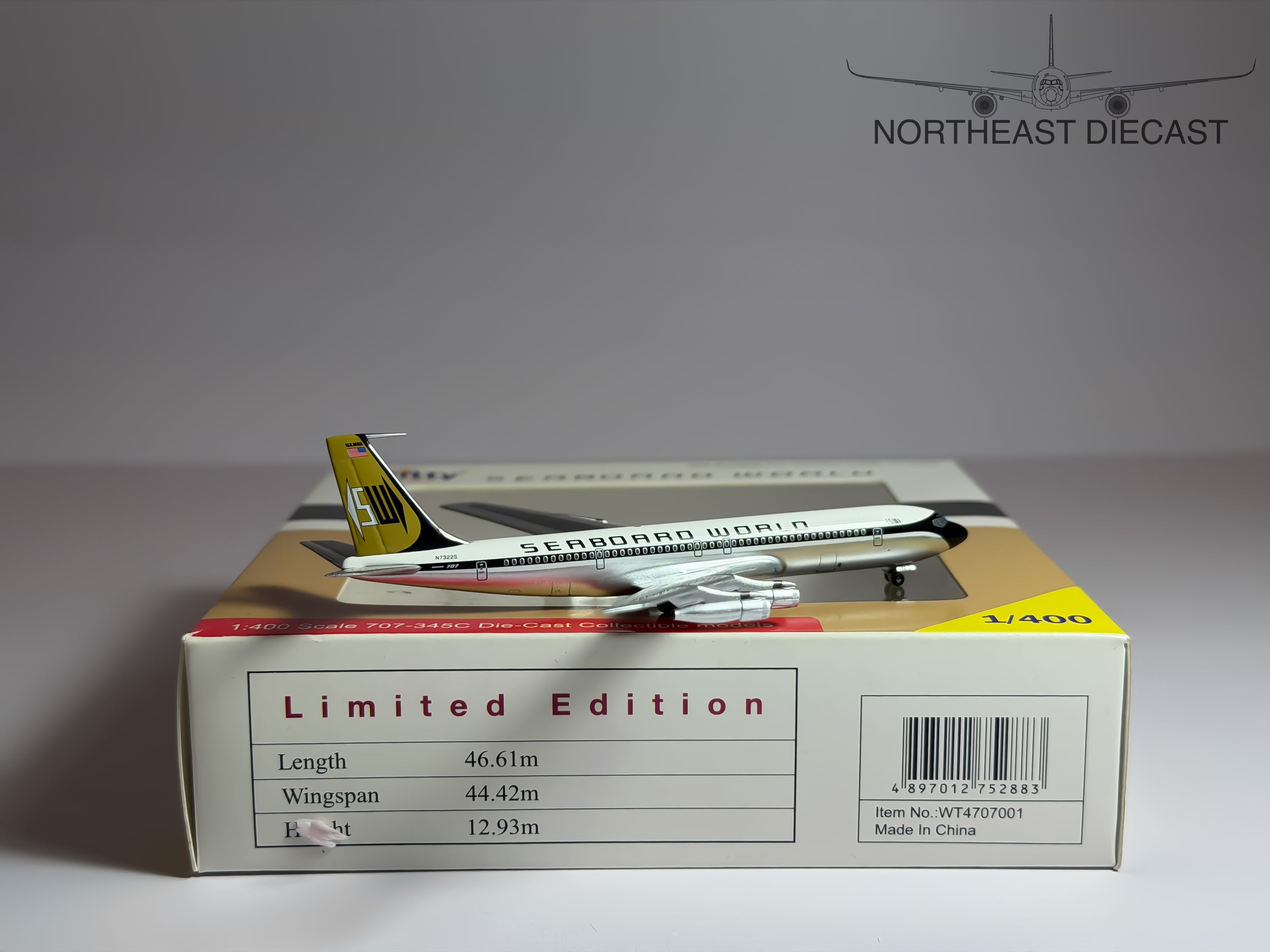 Seaboard World Boeing 707-320C 1:400 Witty Wings N7322S (WTW-4-707-001)