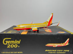 Gemini Jets 1:200 Southwest Boeing 737-700 N736SA Mustard Rocket G2SWA067