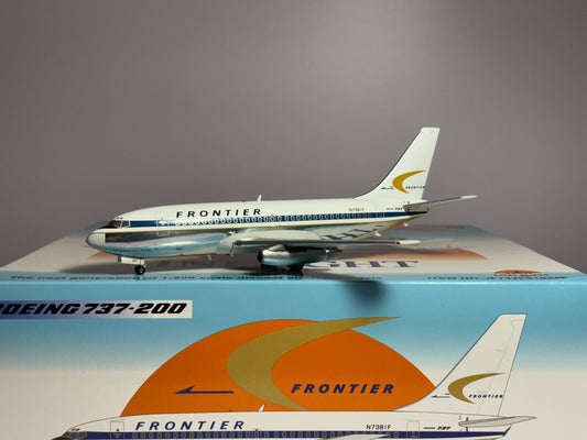 Inflight200 Frontier Airlines Boeing 737-200 N7381F polished IF732F91024P w/stand