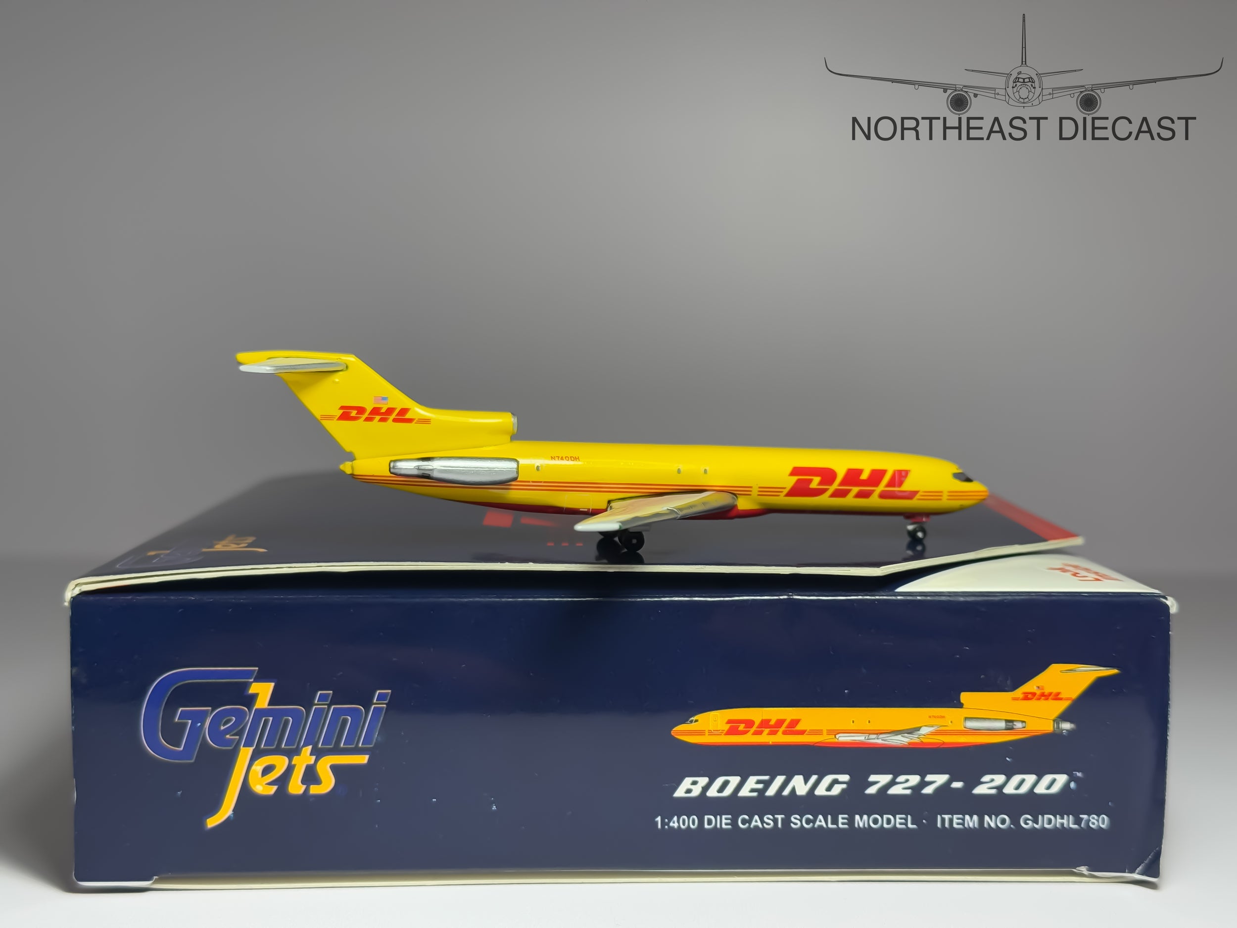 DHL Boeing 727-200 1:400 Gemini Jets N740DH (GJDHL780)