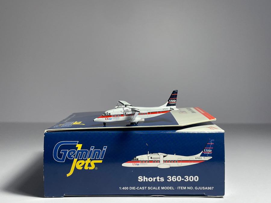 Gemini Jets 1:400 USAir Express Short 360-300 N742CC white & red GJUSA967