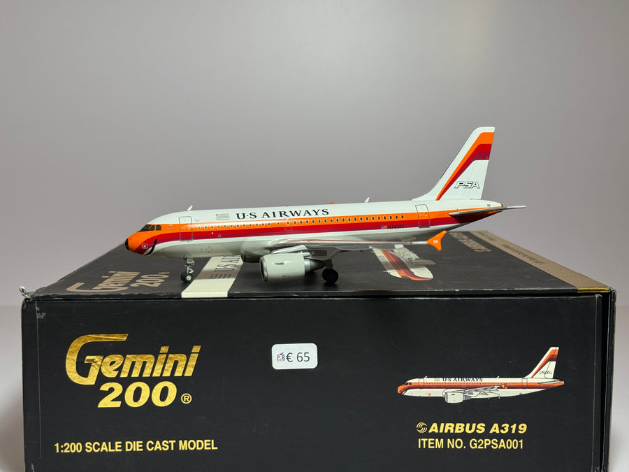 Gemini Jets 1:200 U.S Airways Airbus A319 N742PS PSA Heritage G2PSA001