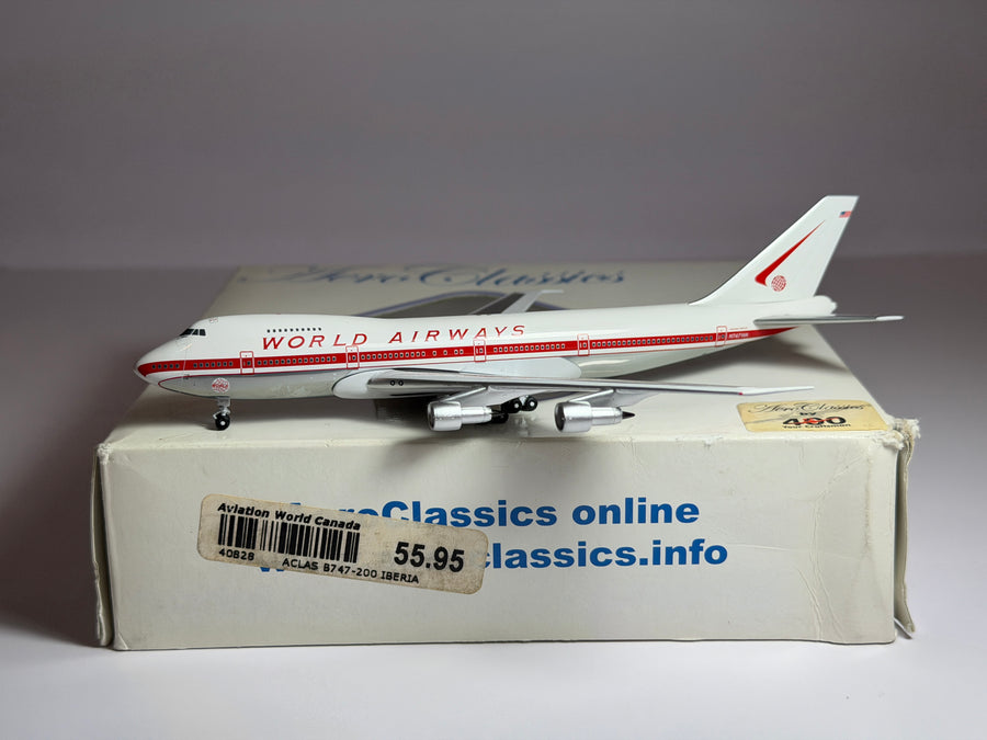 World Airways Boeing 747-200 1:400 Aeroclassics N747WA (ACN747WA)