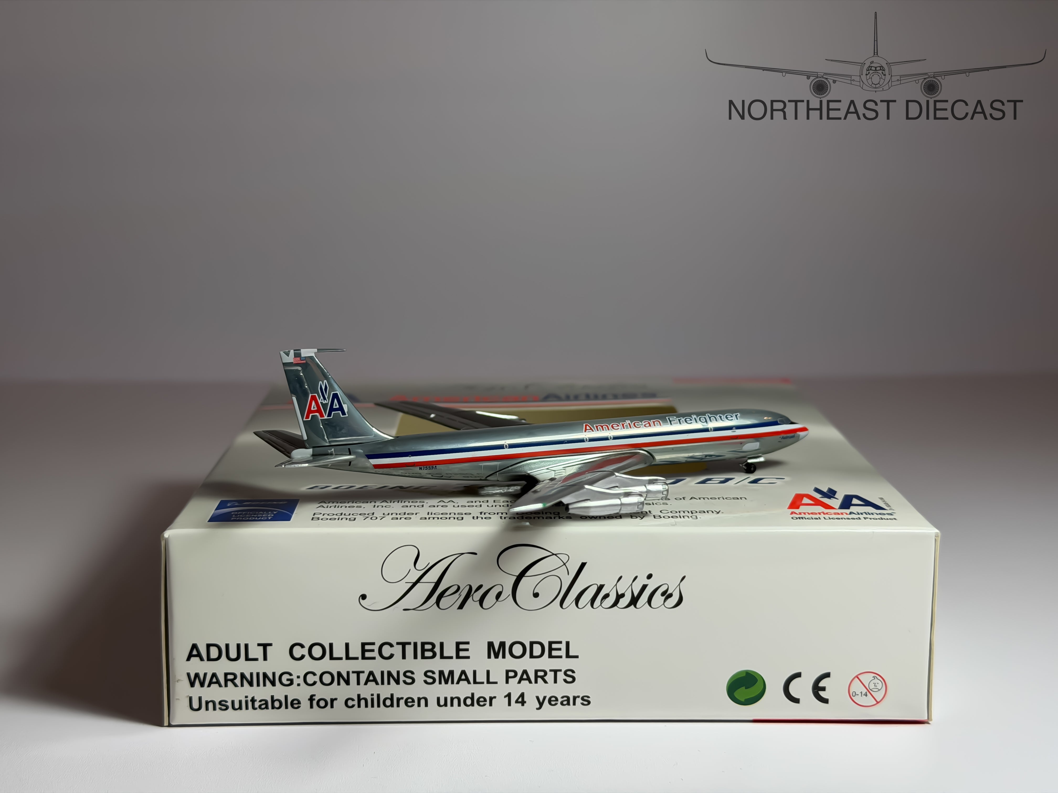 American Freighter Boeing 707-320C 1:400 Aeroclassics N7555A (ACN7555A)