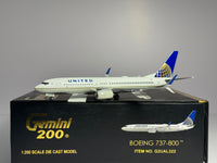Gemini Jets 1:200 United Airlines Boeing 737-800 N76529 Post Merger G2UAL322