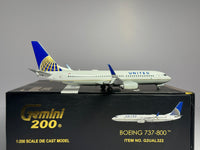 Gemini Jets 1:200 United Airlines Boeing 737-800 N76529 Post Merger G2UAL322