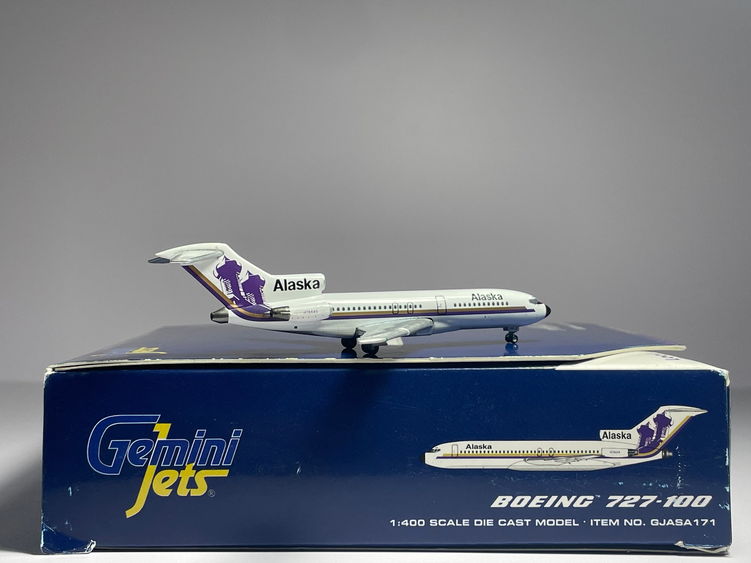 Gemini Jets 1:400 Alaska Airlines Boeing 727-100 N766AS Double Dome GJASA171