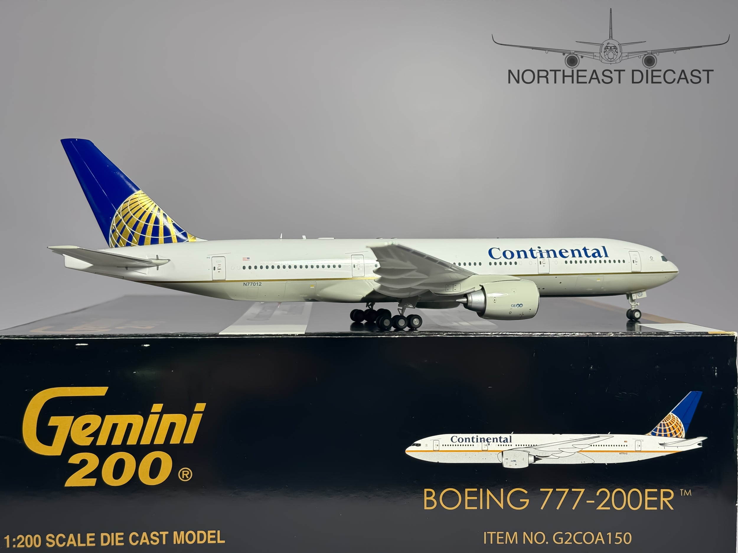 Continental Airlines Boeing 777-200 1:200 Gemini Jets N77012 (G2COA150)