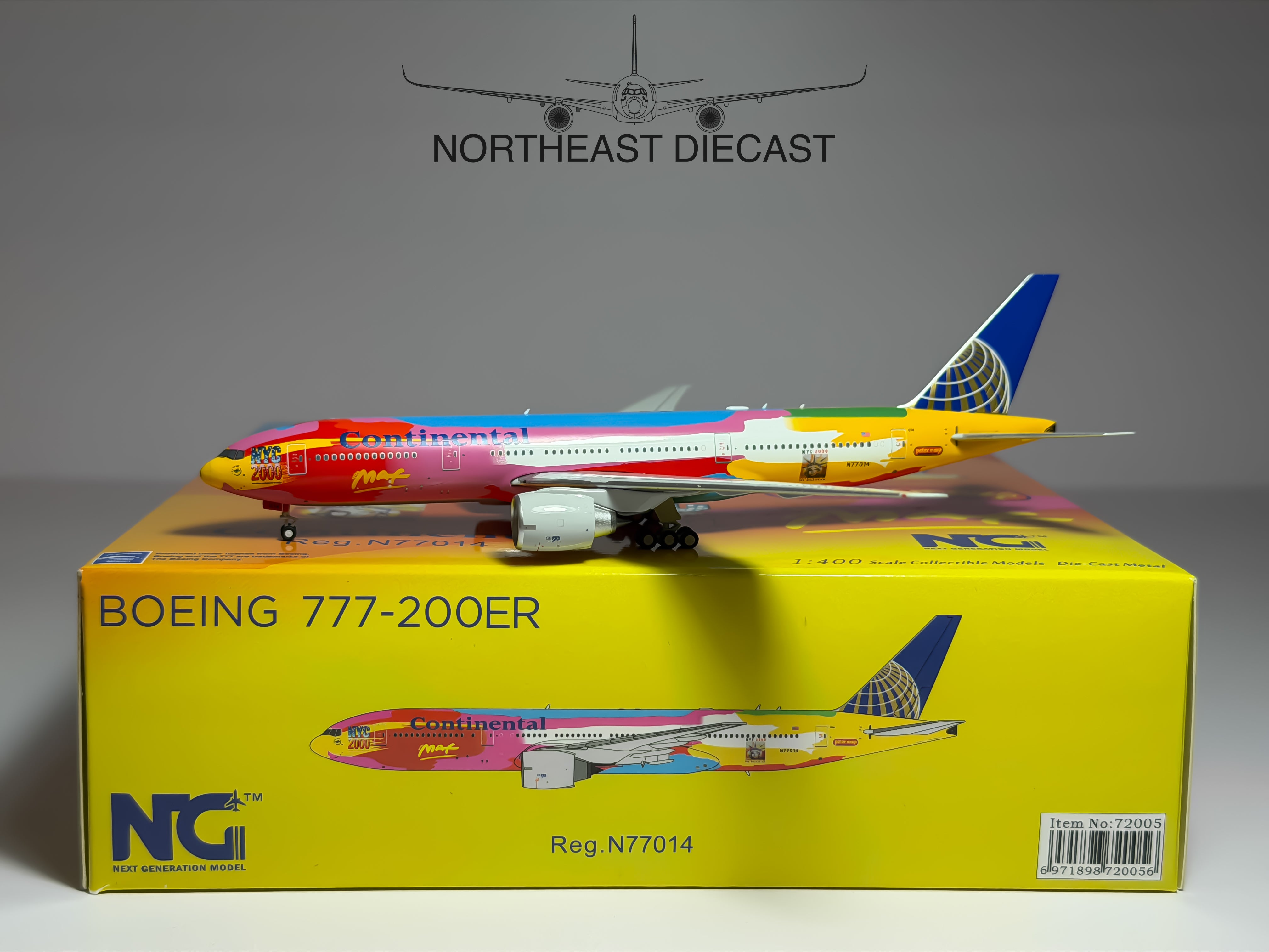 Continental Airlines Boeing 777-200 1:400 Maquettes NG N77014 (NG72005)