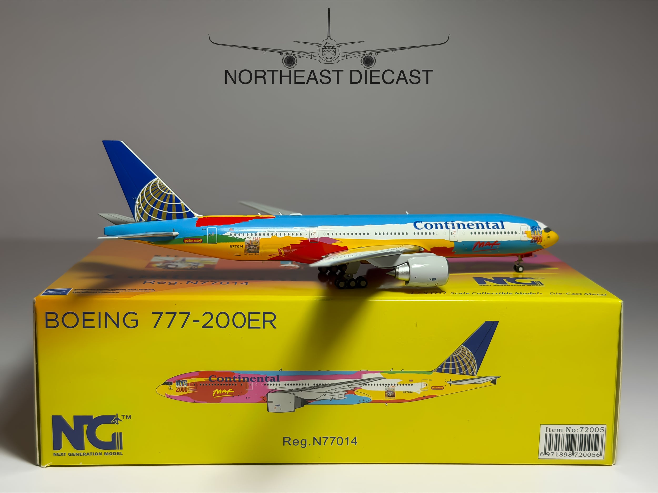 Continental Airlines Boeing 777-200 1:400 NG Models N77014 (NG72005)