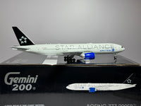 Gemini Jets 1:200 United Airlines Boeing 777-200ER N77022 Star Alliance G2UAL1380