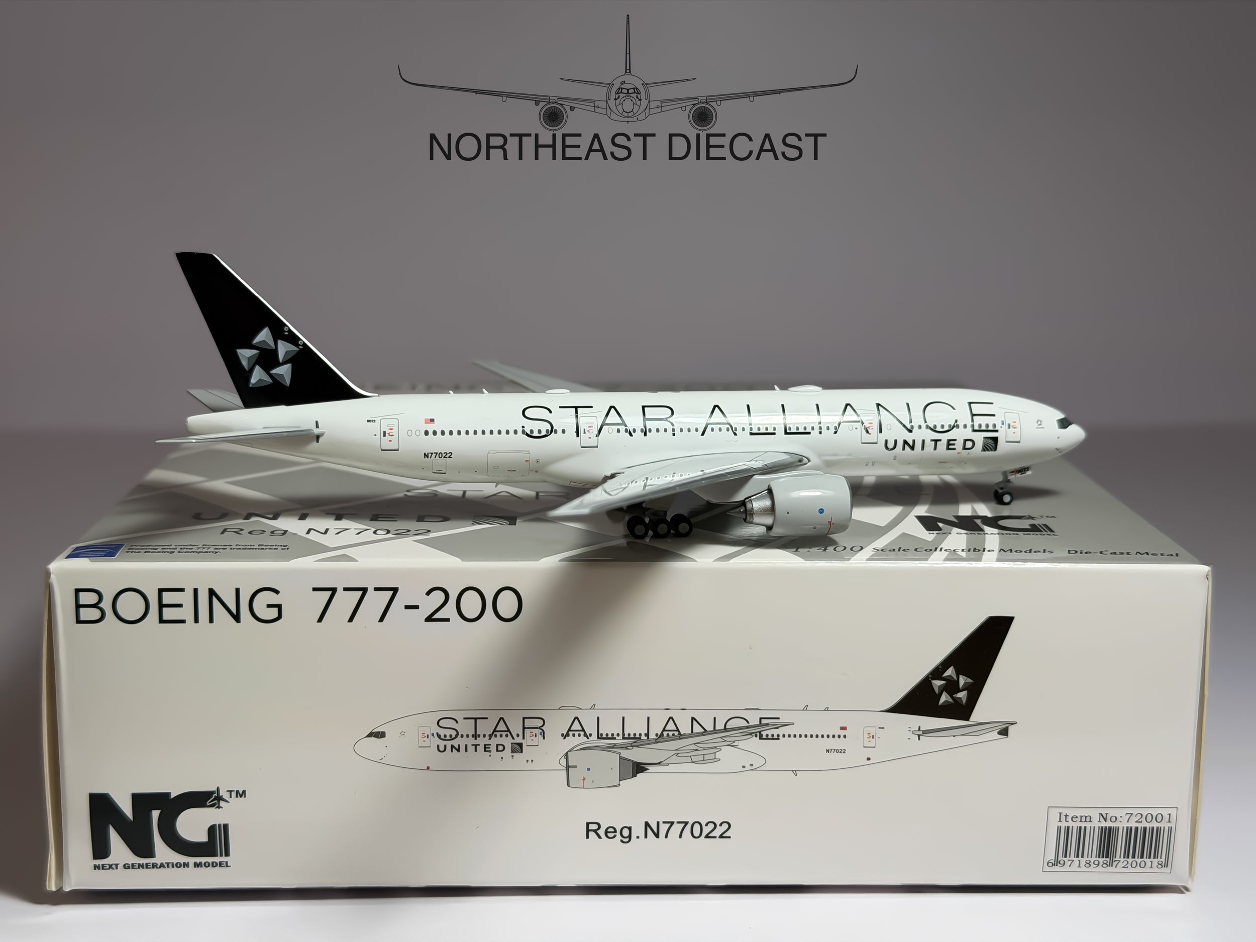 United Airlines Boeing 777-200 1:400 NG Models N77022 (NG72001)
