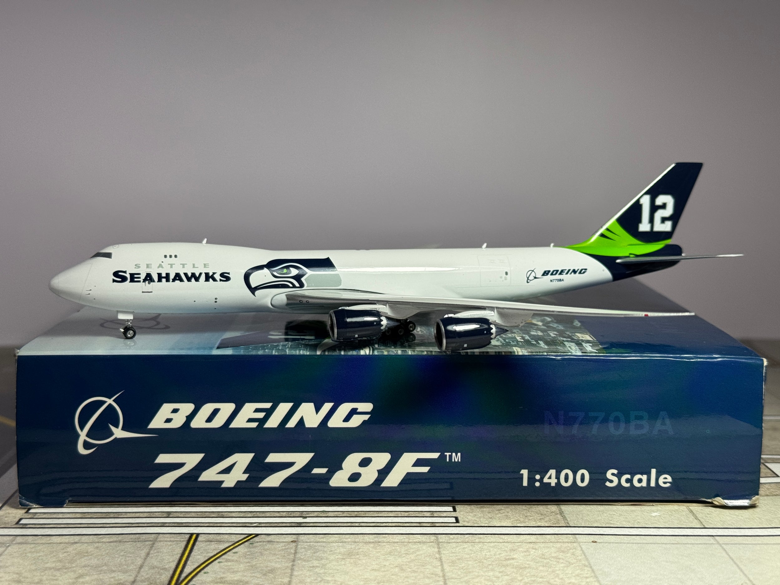 Phoenix 1:400 Seahawks Colors Boeing 747-8F N770BA "Spirit of 12s" PH04051