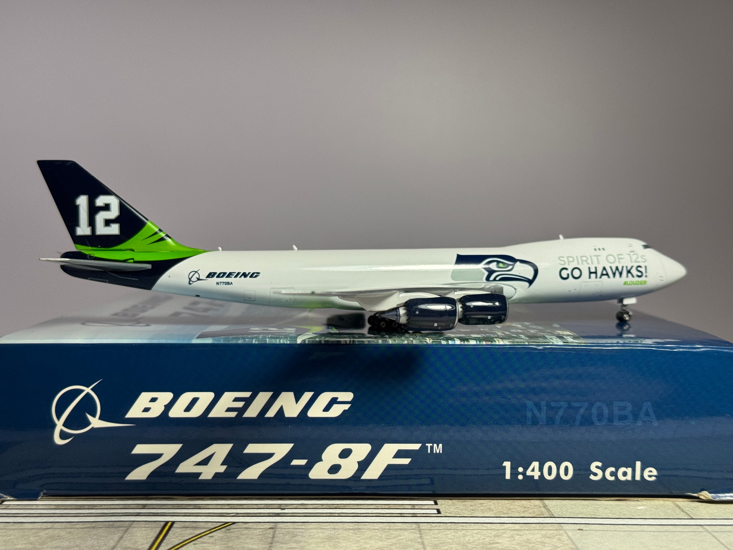 Phoenix 1:400 Seahawks Colors Boeing 747-8F N770BA "Spirit of 12s" PH04051