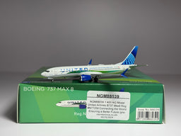 NG Models 1:400 United Airlines Boeing 737 MAX8 N77259 "Better Future" NG88039