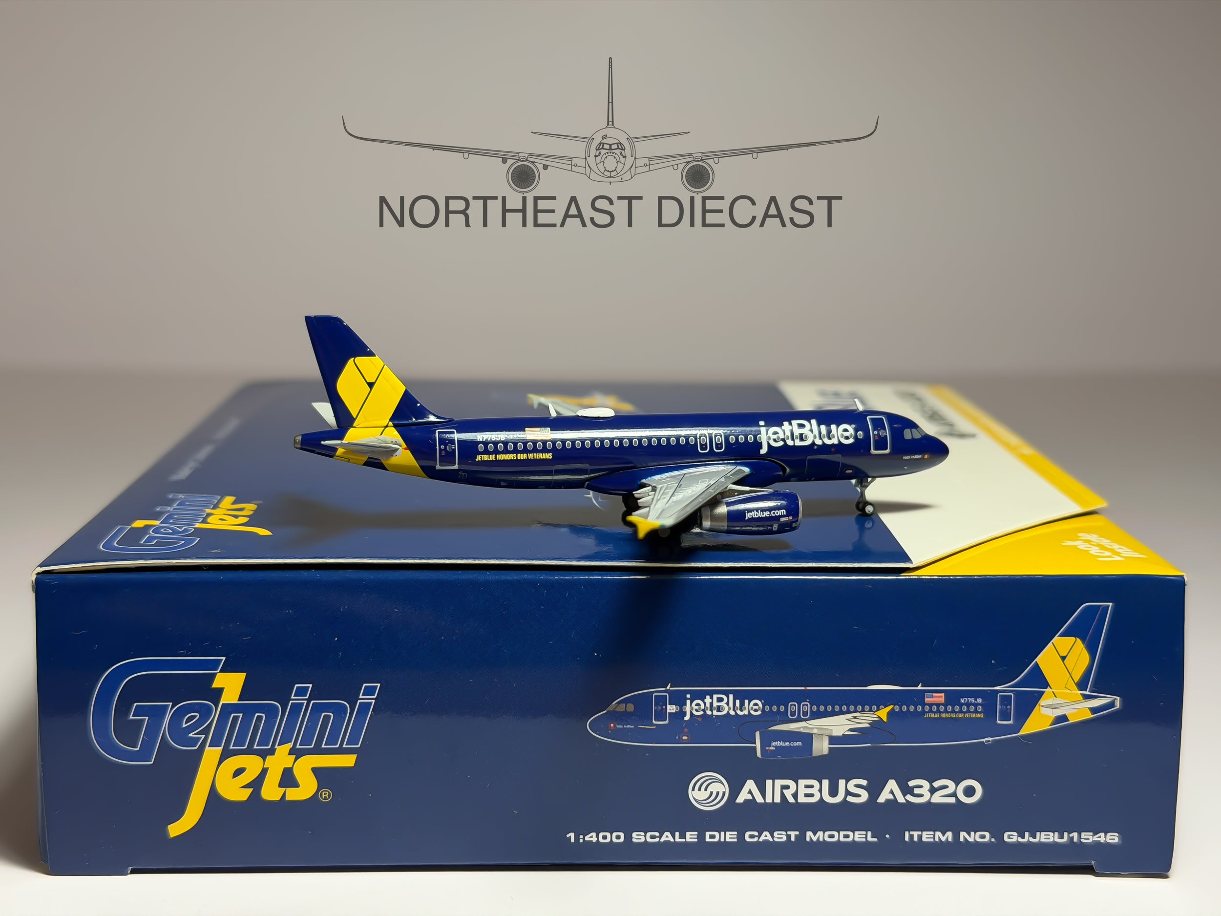 JetBlue Airways Airbus A320-200 1:400 Gemini Jets N775JB (GJJBU1546)