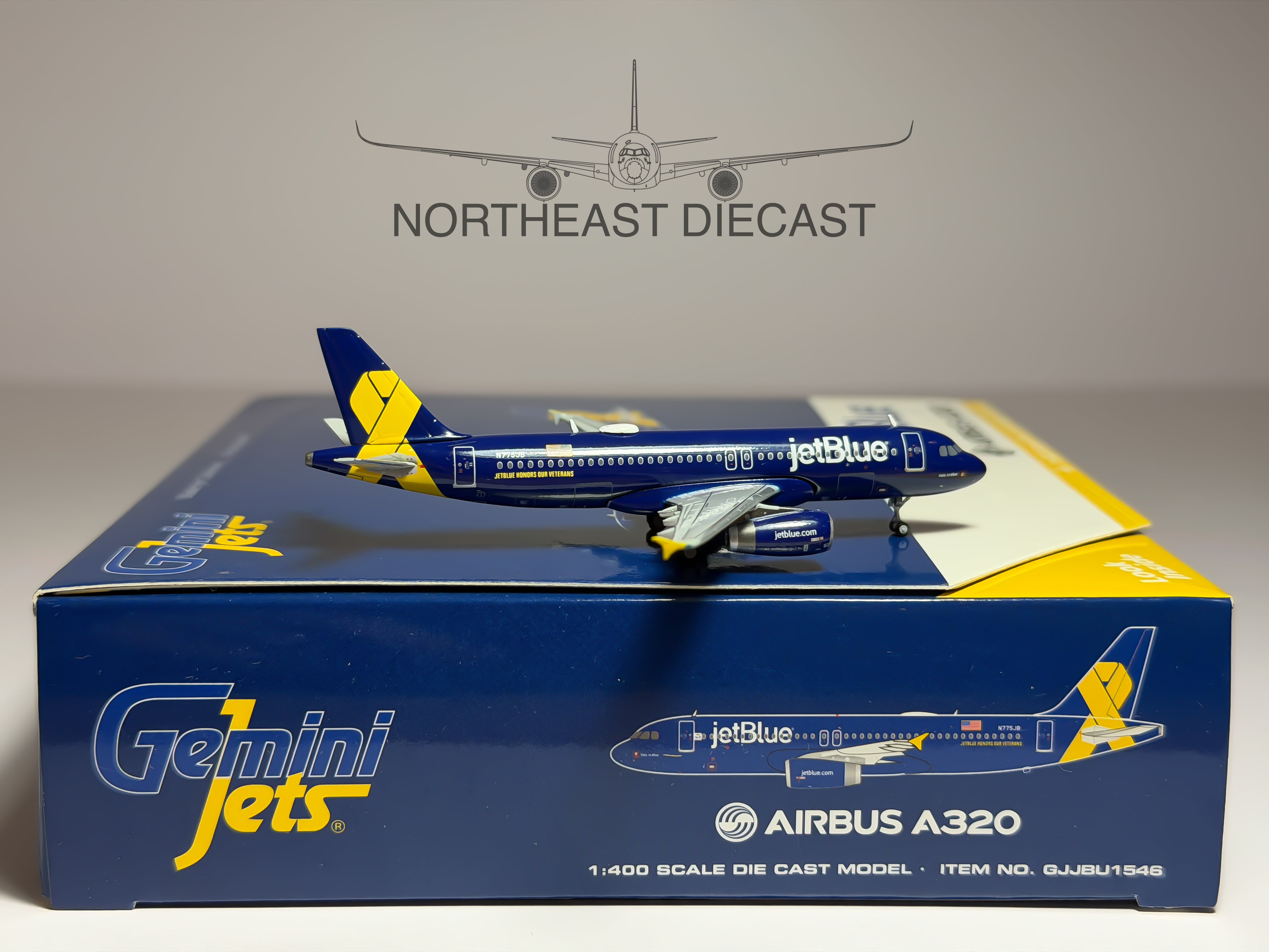 JetBlue Airways Airbus A320-200 1:400 Gemini Jets N775JB (GJJBU1546)