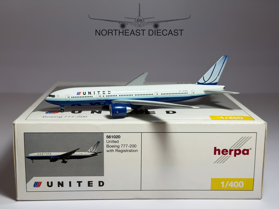 United Airlines Boeing 777-200 1:400 Herpa N775UA (561020)