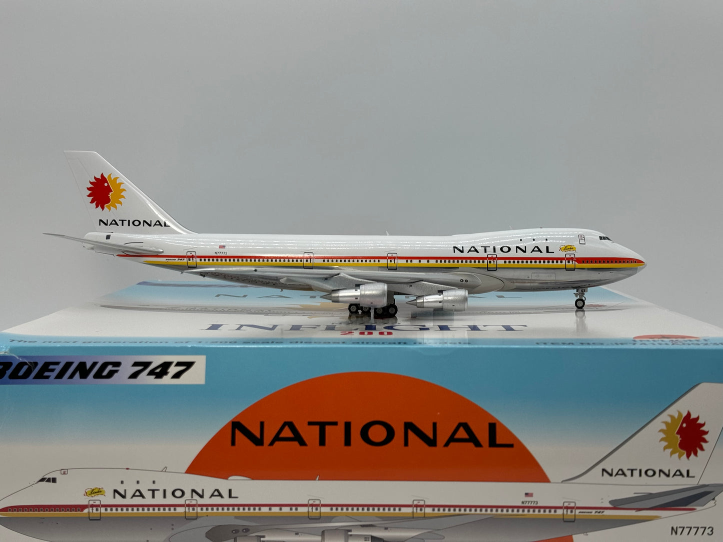 Inflight200 1:200 National Boeing 747-100 N77773 Old Colors IF741NA0923P